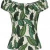 New In Hell Bunny Rainforest 50's Top Ivory