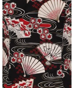 Hell Bunny Lanah Fan 50's Top Black