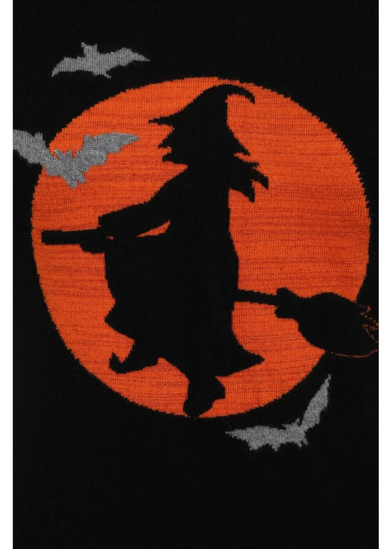 Hell Bunny Fly Away Witch 50's Jumper Black