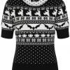 New In Hell Bunny Spook 40's Jumper Black White
