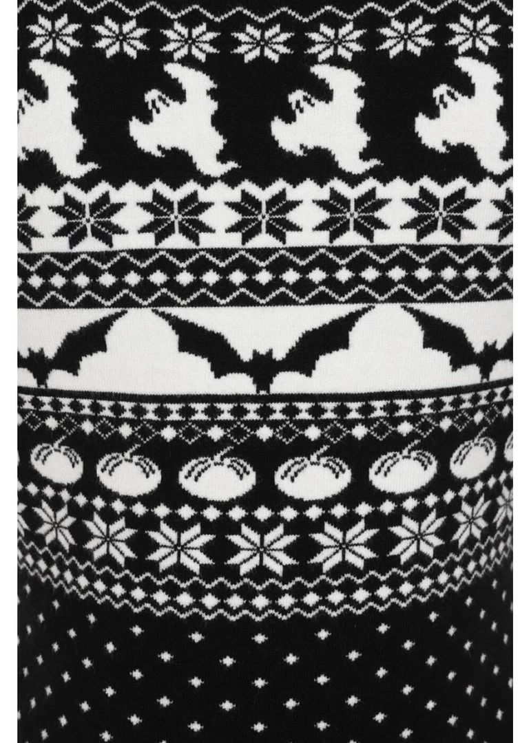 New In Hell Bunny Spook 40's Jumper Black White
