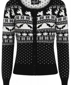 Hell Bunny Spook 50's Cardigan Black White