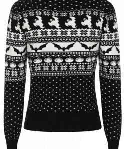 Hell Bunny Spook 50's Cardigan Black White