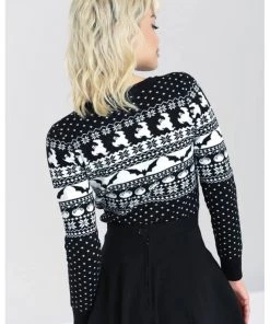 Hell Bunny Spook 50's Cardigan Black White
