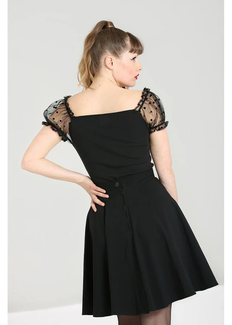 Hell Bunny Amandine 50's Top Black