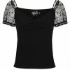 Hell Bunny Amandine 50's Top Black