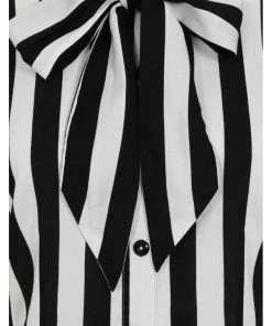 Hell Bunny Juno 40's Blouse Black White New In