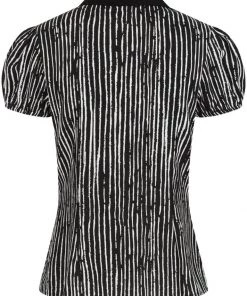 New In Hell Bunny Regan 50's Blouse Black