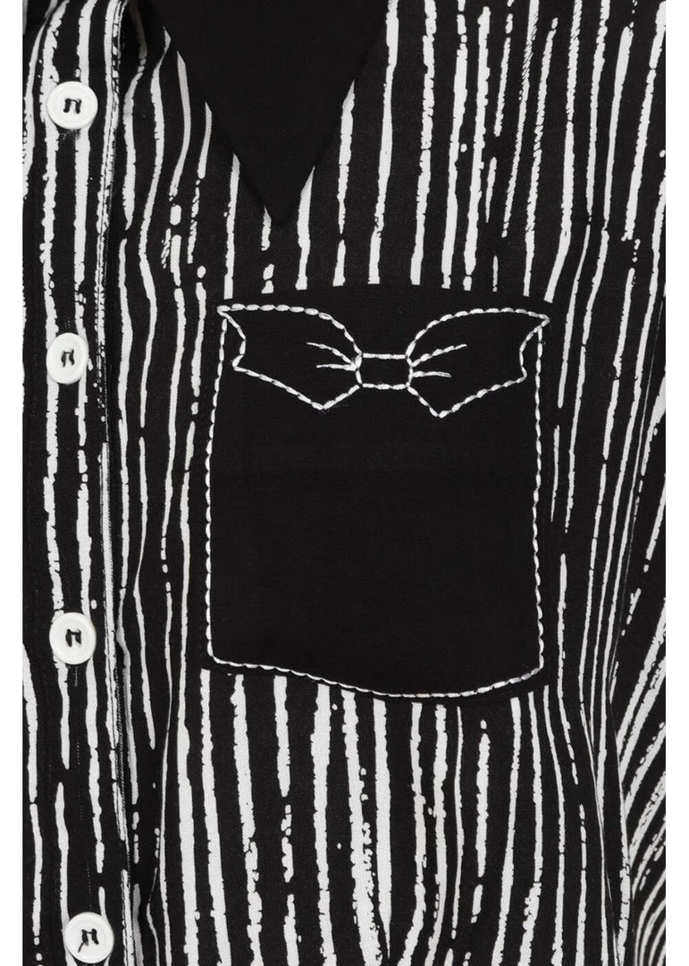 New In Hell Bunny Regan 50's Blouse Black