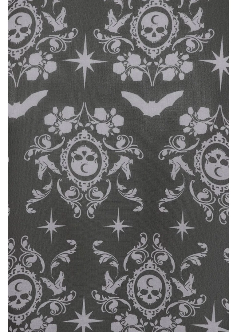 New In Hell Bunny Lost Whispers 70's Tunic Blouse Black