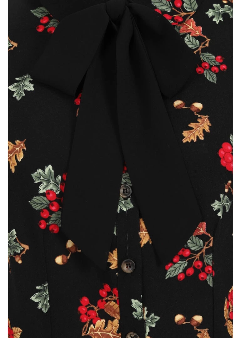 New In Hell Bunny Aurelia 40's Blouse Black