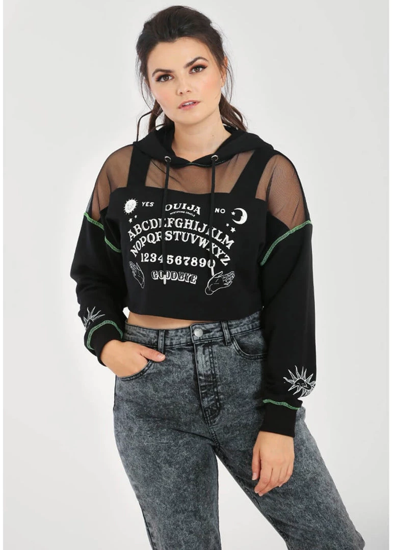 Hell Bunny Ouija Hoodie Black New In