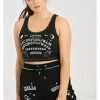 Hell Bunny Ouija Crop Top Black New In