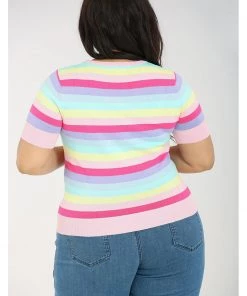 Hell Bunny Love Heart 50's Top Multicolour