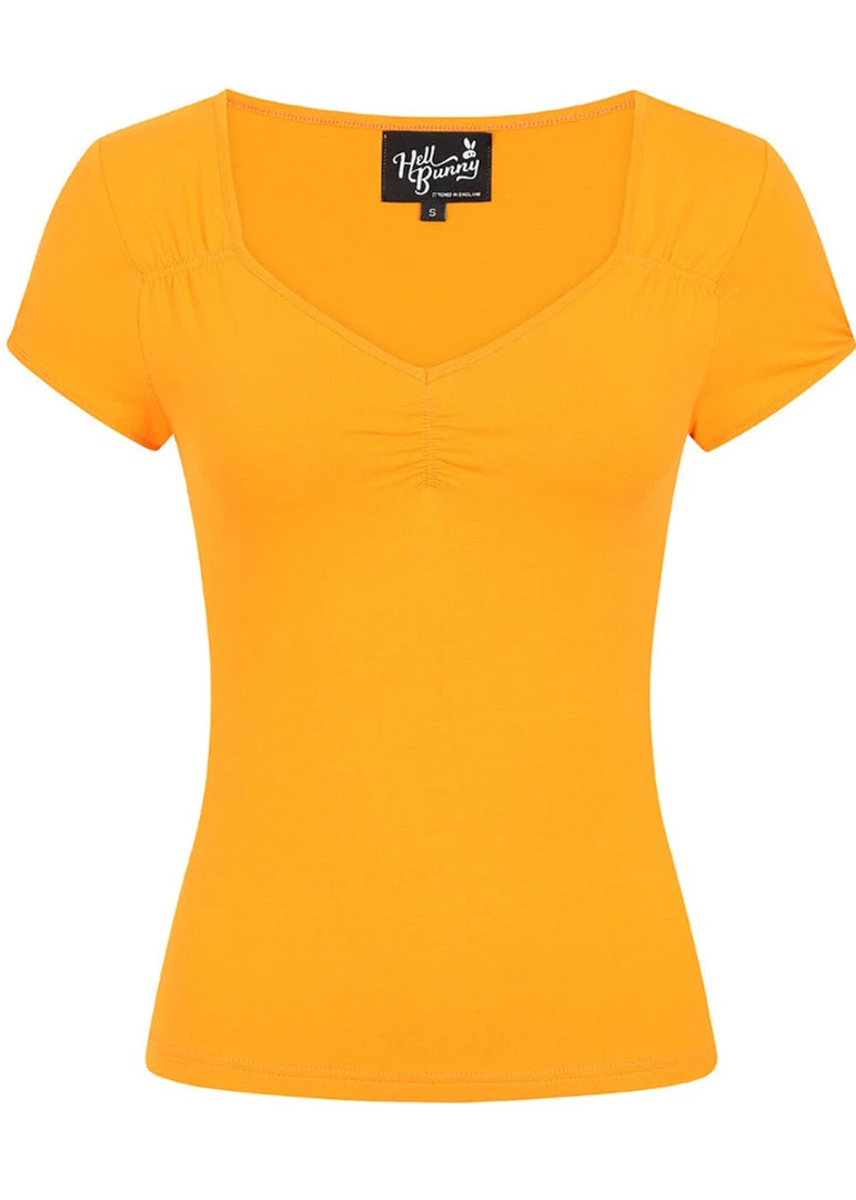 Hell Bunny Mia Top Orange New In