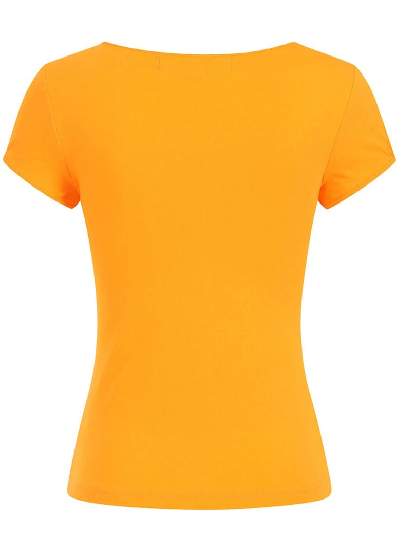 Hell Bunny Mia Top Orange New In