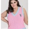 Hell Bunny Love Nope Vest 60's Top Pink