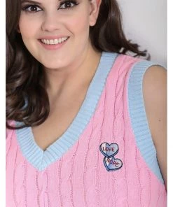 Hell Bunny Love Nope Vest 60's Top Pink