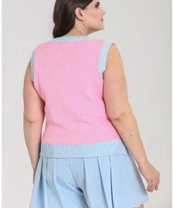 Hell Bunny Love Nope Vest 60's Top Pink