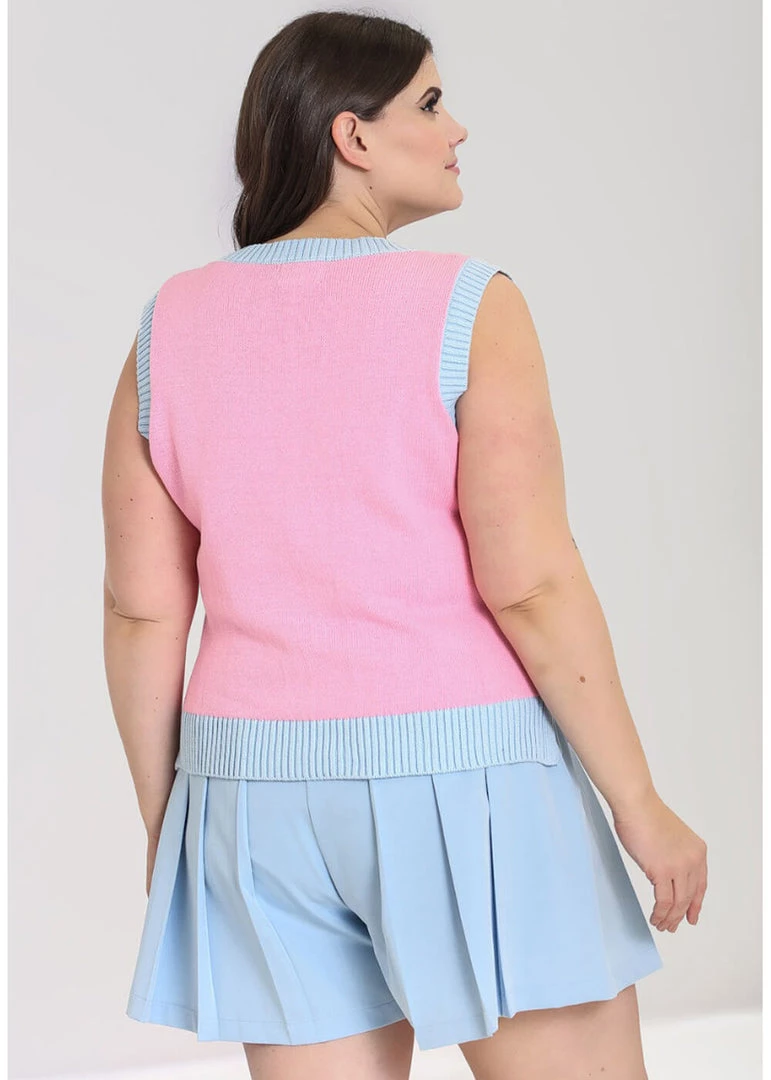 Hell Bunny Love Nope Vest 60's Top Pink