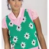 Hell Bunny Kitsch Daisy 60's Vest Top Green