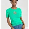 Hell Bunny Flower Power 60's Top Green