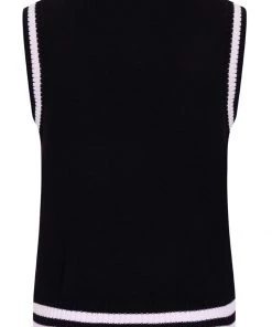 New In Hell Bunny Ghost 60's Vest Top Black