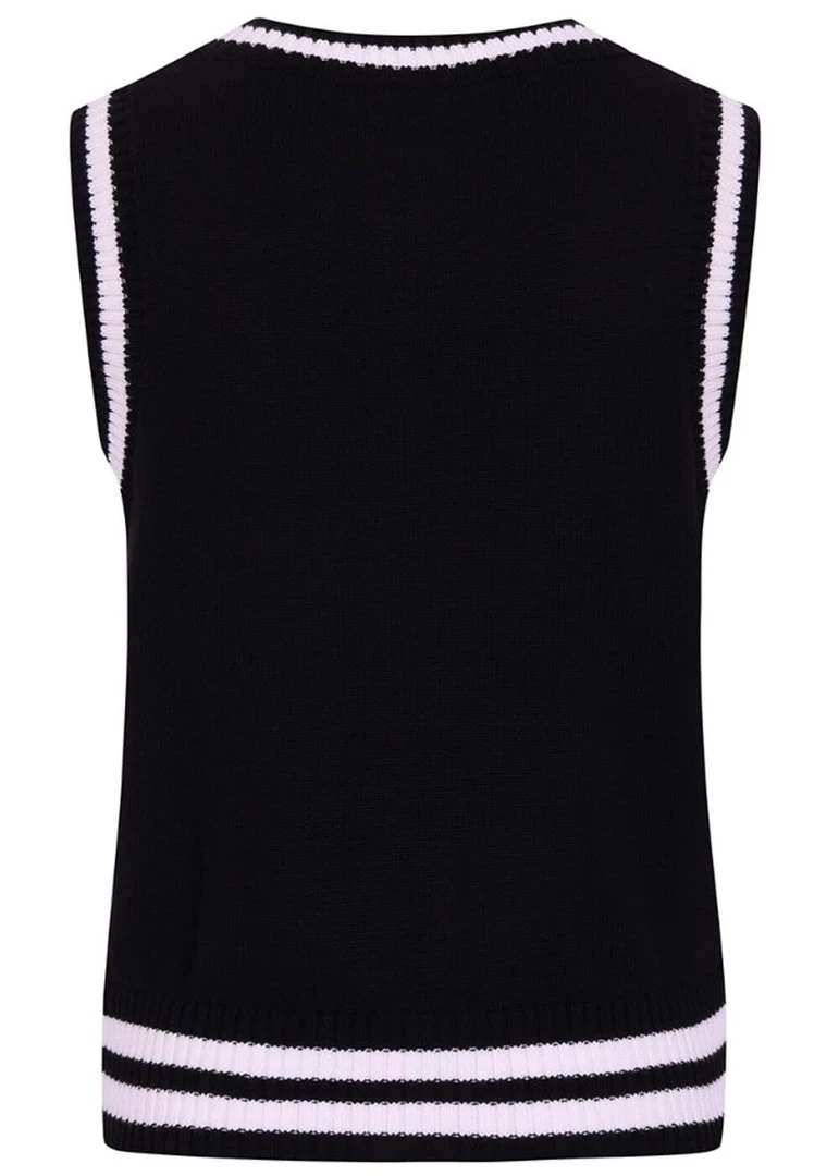 New In Hell Bunny Ghost 60's Vest Top Black