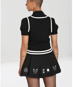 New In Hell Bunny Ghost 60's Vest Top Black