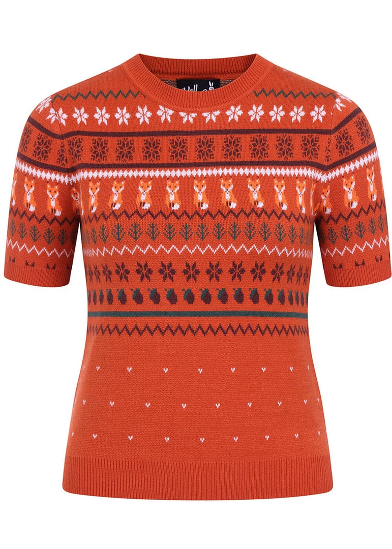 Hell Bunny Vixey 60's Jumper Brown