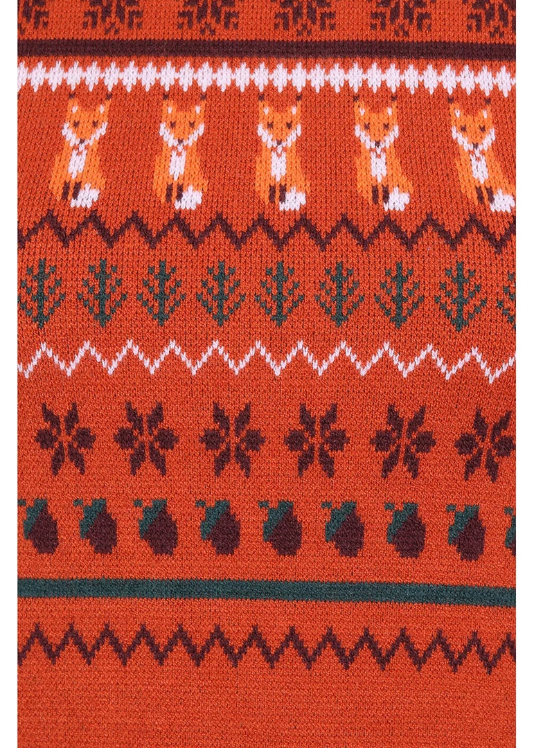 Hell Bunny Vixey 60's Jumper Brown