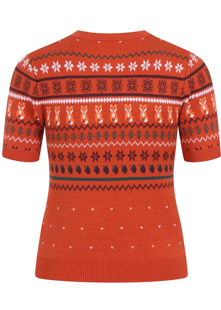 Hell Bunny Vixey 60's Jumper Brown