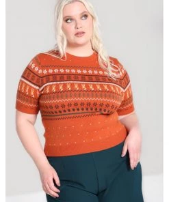 Hell Bunny Vixey 60's Jumper Brown