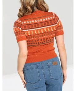 Hell Bunny Vixey 60's Jumper Brown