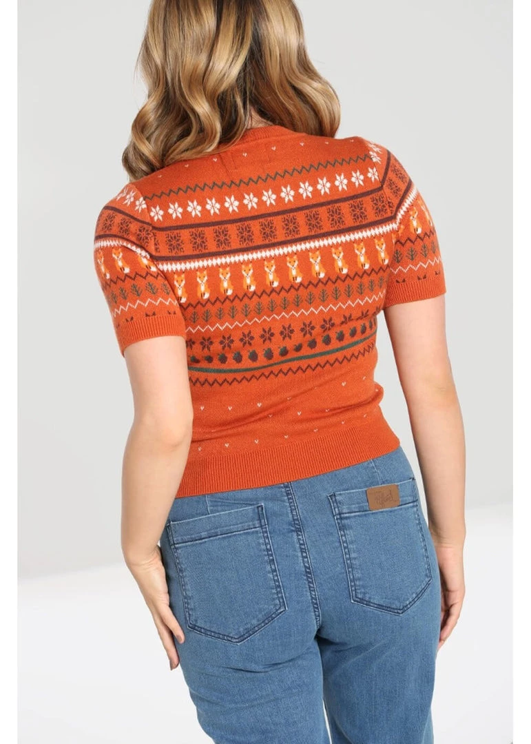 Hell Bunny Vixey 60's Jumper Brown