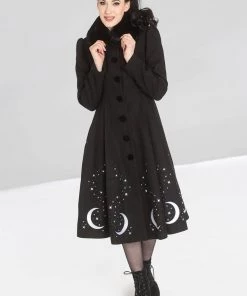 Hell Bunny Interstellar Moon 40's Coat Black New In