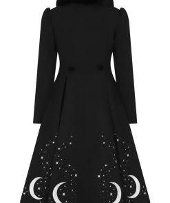 Hell Bunny Interstellar Moon 40's Coat Black New In