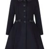 Hell Bunny Tiddlywinks 40's Coat Navy