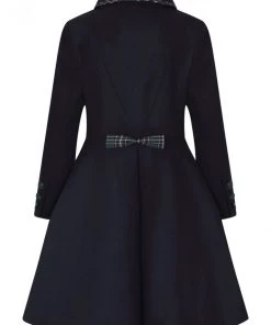 Hell Bunny Tiddlywinks 40's Coat Navy