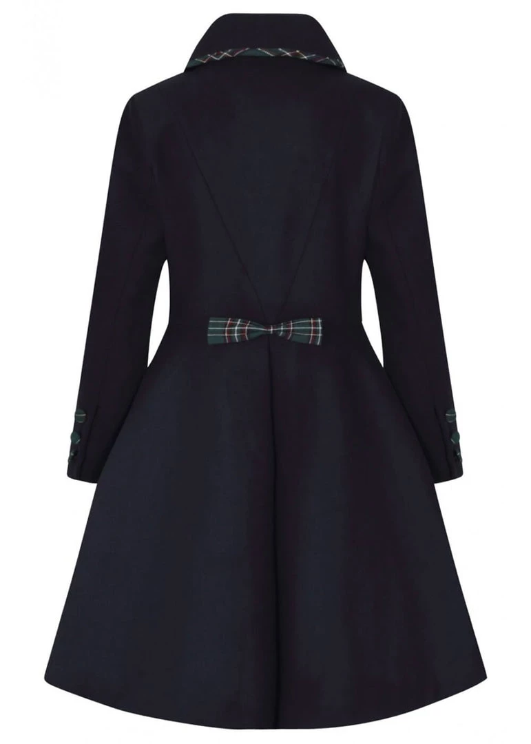 Hell Bunny Tiddlywinks 40's Coat Navy