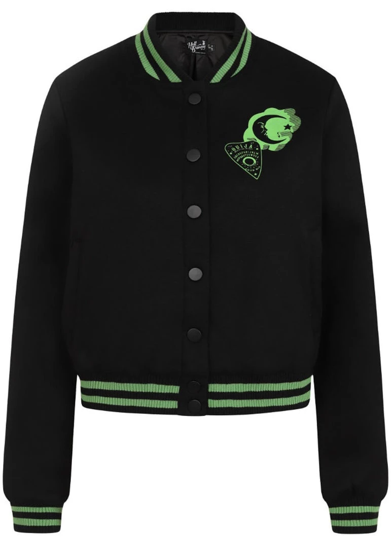 New In Hell Bunny Samara Ouija 50's Jacket Black Green