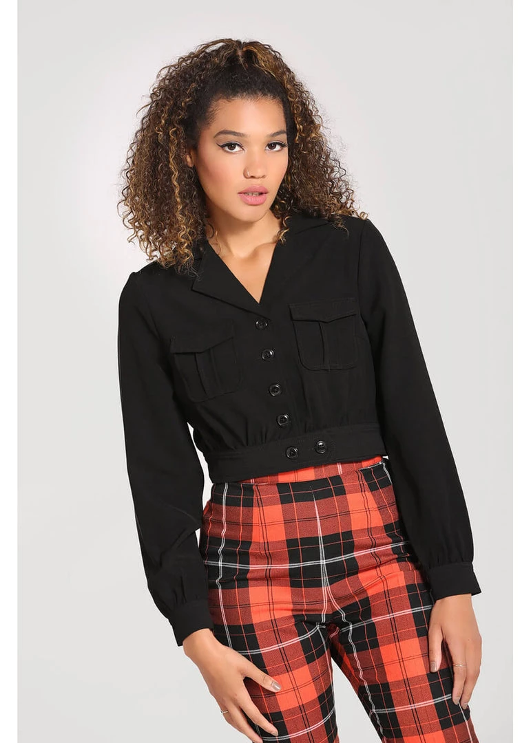 Hell Bunny Ravenwood 40's Jacket Black