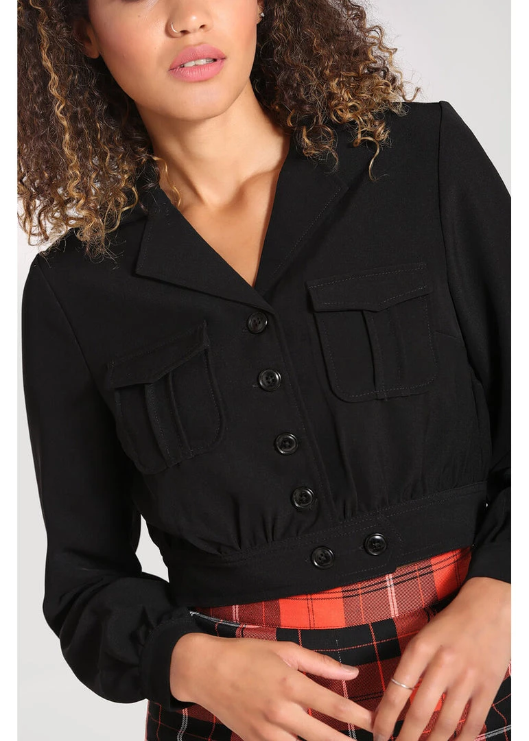 Hell Bunny Ravenwood 40's Jacket Black