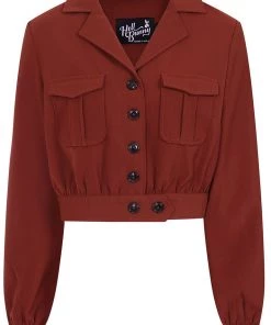 Hell Bunny Ravenwood 40's Jacket Brown