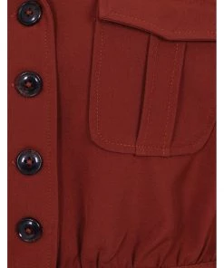 Hell Bunny Ravenwood 40's Jacket Brown