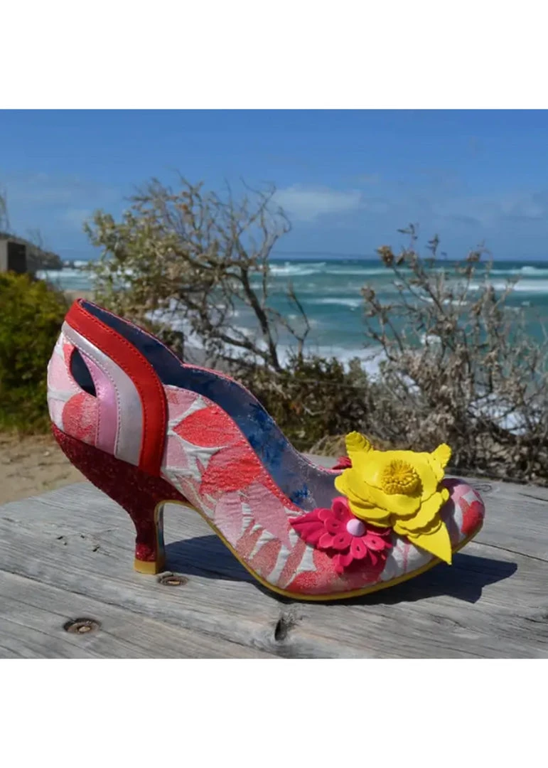 New In Irregular Choice Rose Bay Heels Pink Multi