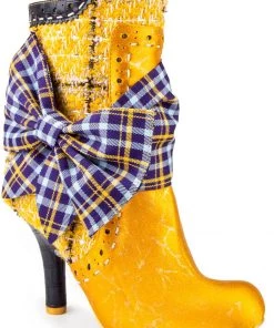 Irregular Choice Party Rosie Lea Boots Mustard New In