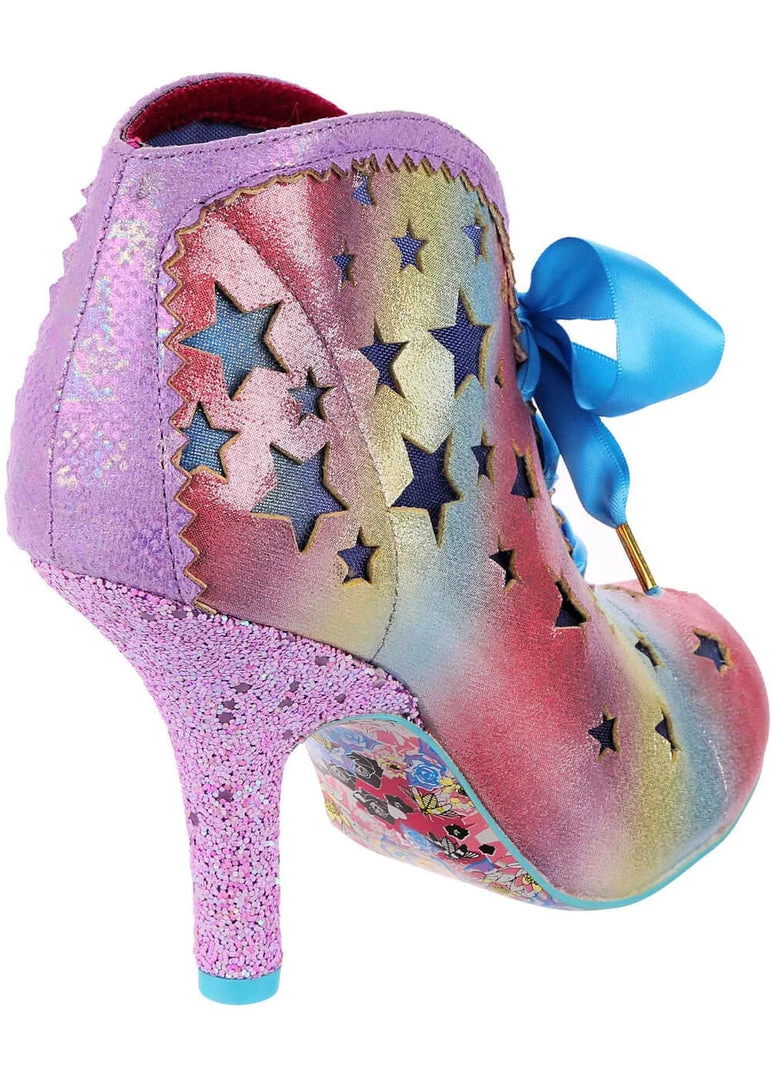 New In Irregular Choice Sirius Rainbow Boots Multi