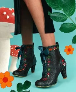 Irregular Choice Woodland Wander 40's Boots Green