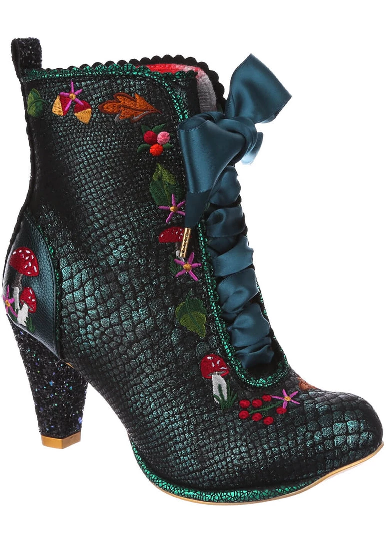 Irregular Choice Woodland Wander 40's Boots Green